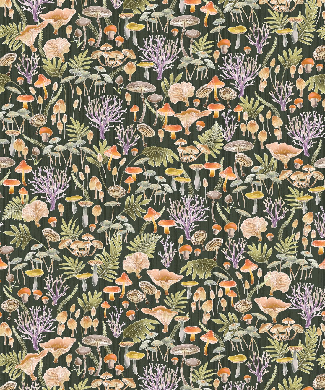 Fungi Wallpaper, Olive