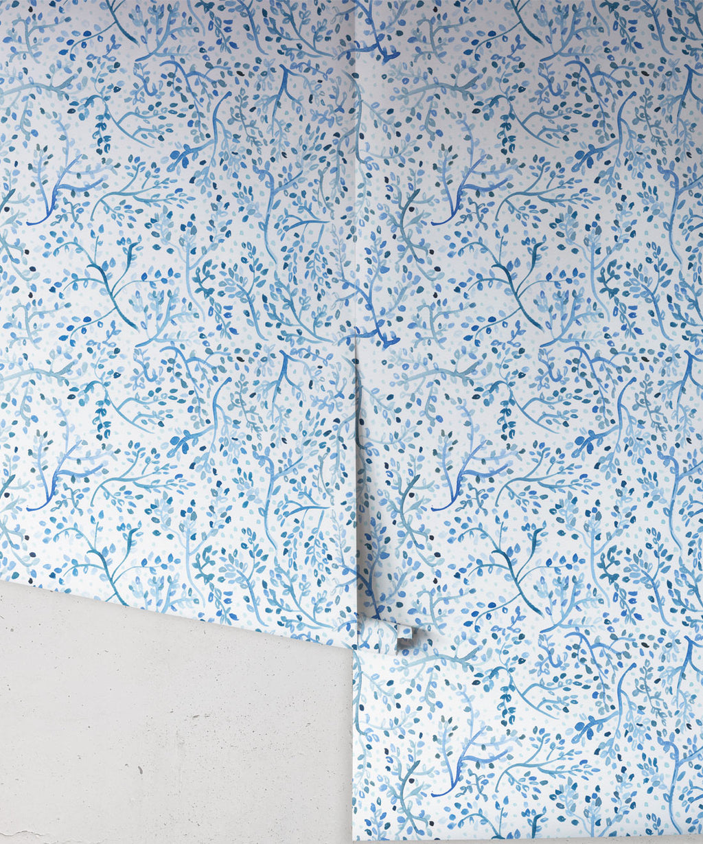 Indigo Garden Wallpaper