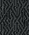 Geometric Illusions Wallpaper, Matte Black