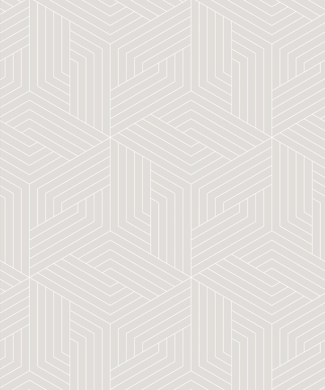 Geometric Illusions Wallpaper, Warm Grey