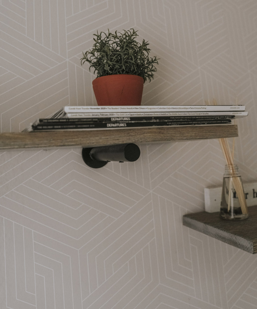 Geometric Illusions Wallpaper, Warm Grey