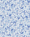 Gum Blossoms Wallpaper, Blue Mono