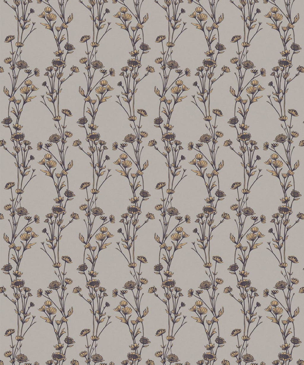 Astrantia Wallpaper, Grey