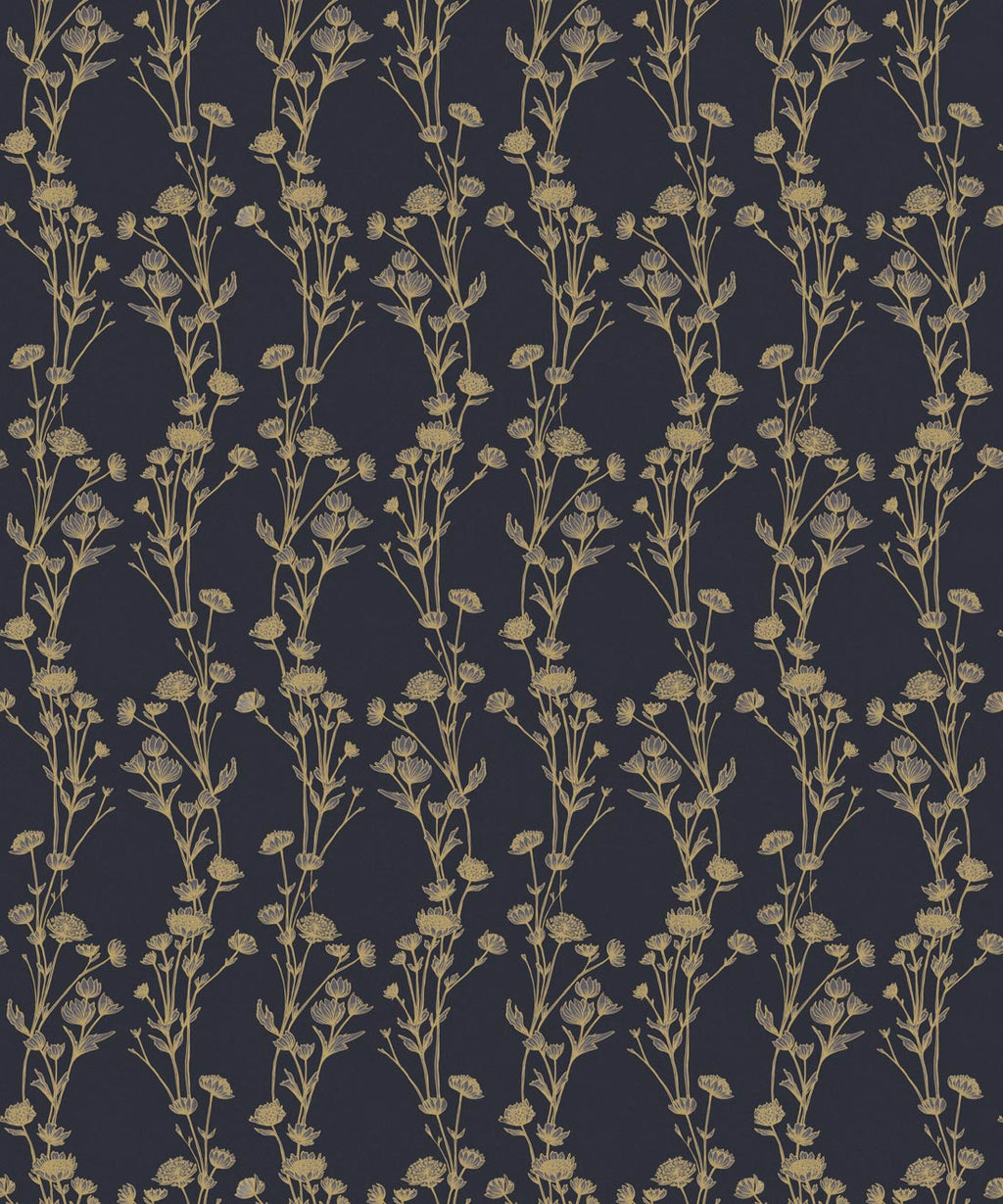 Astrantia Wallpaper, Navy