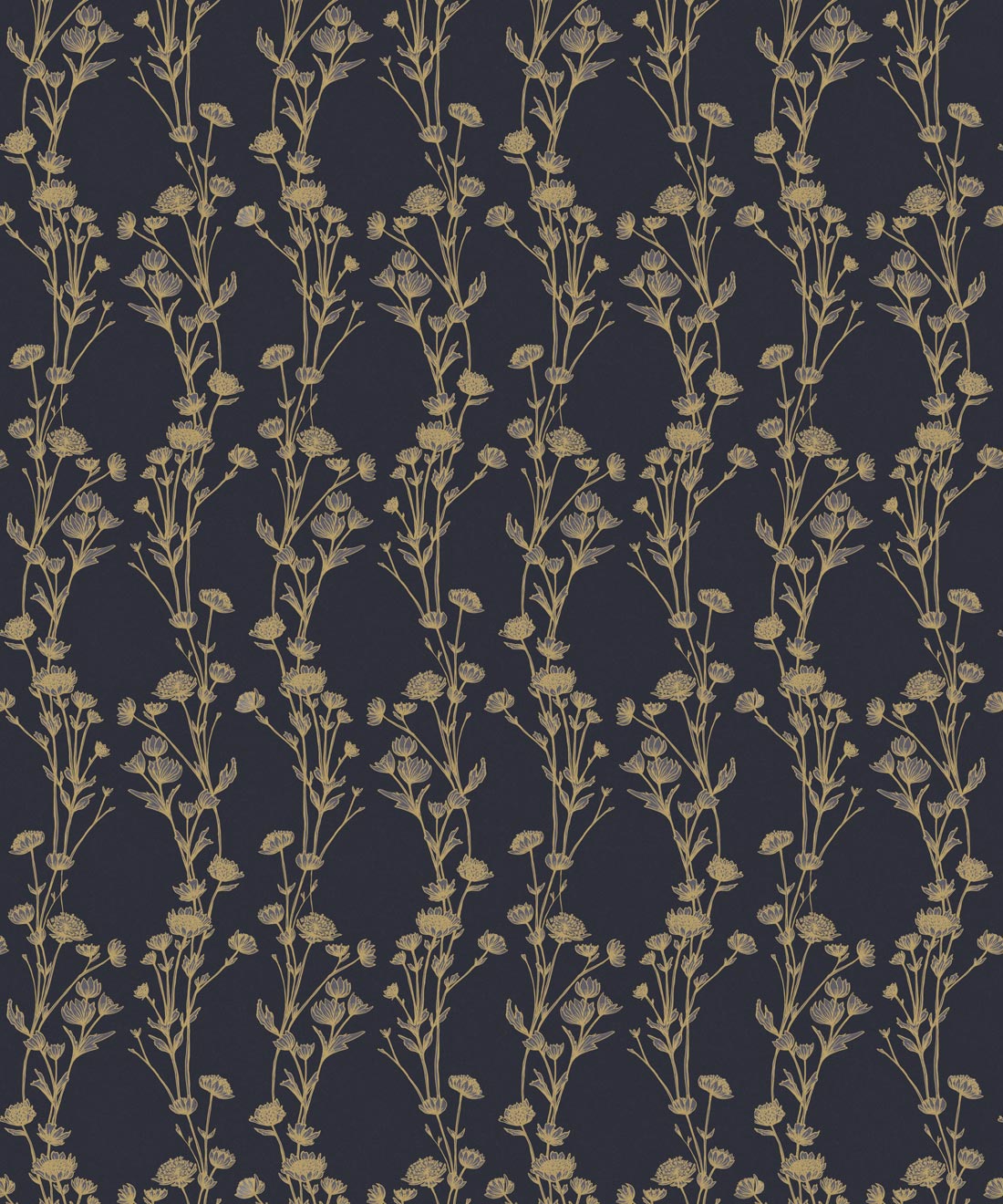 Astrantia Wallpaper, Navy