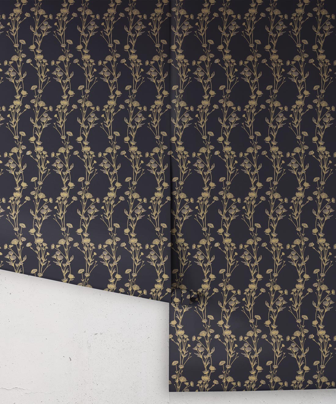 Astrantia Wallpaper, Navy