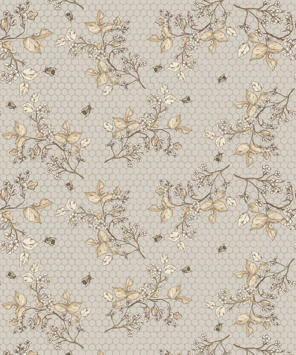 Bee Blossom Wallpaper, Dusty
