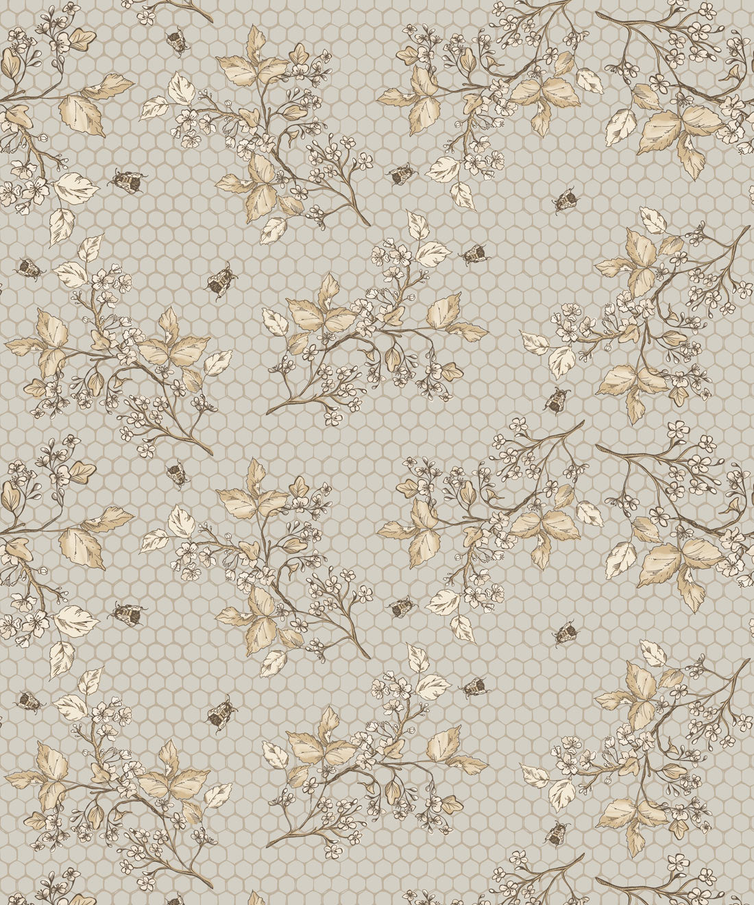 Bee Blossom Wallpaper, Dusty