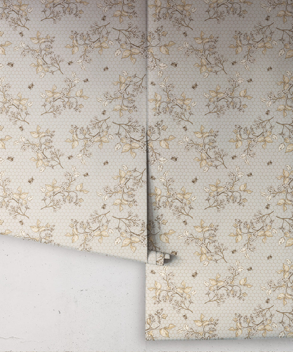 Bee Blossom Wallpaper, Dusty
