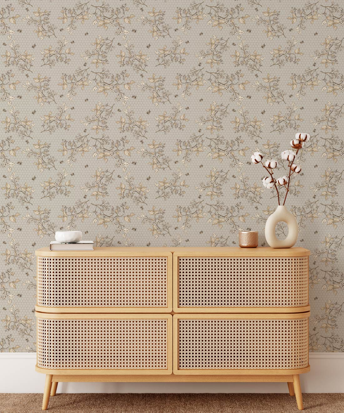 Bee Blossom Wallpaper, Dusty