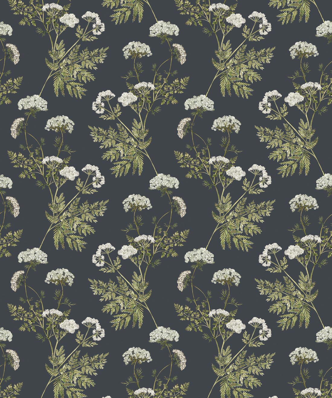 Cicely Wallpaper, Charcoal