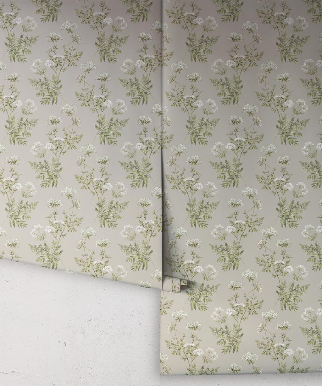 Cicely Wallpaper, French Grey