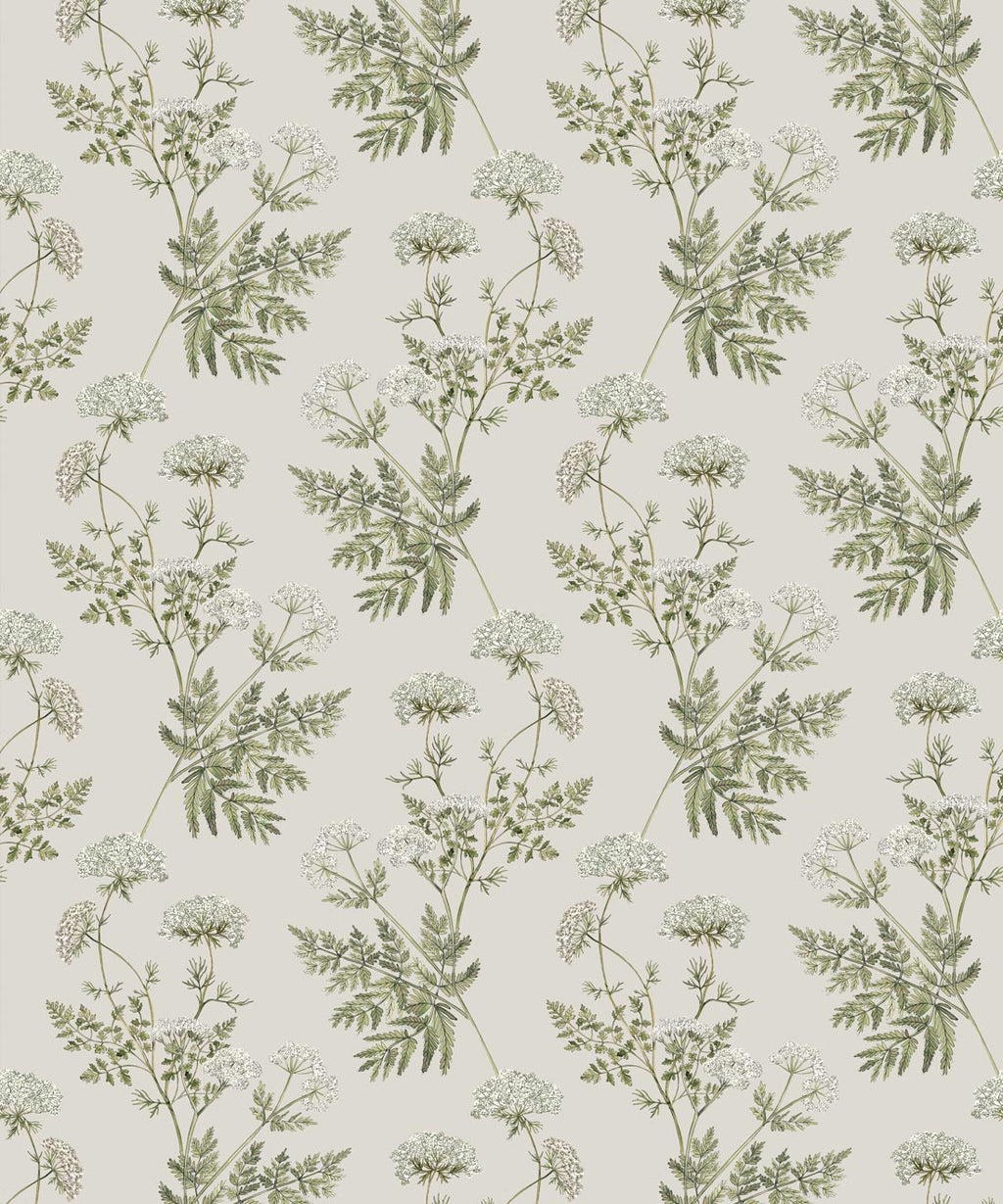 Cicely Wallpaper, Charcoal