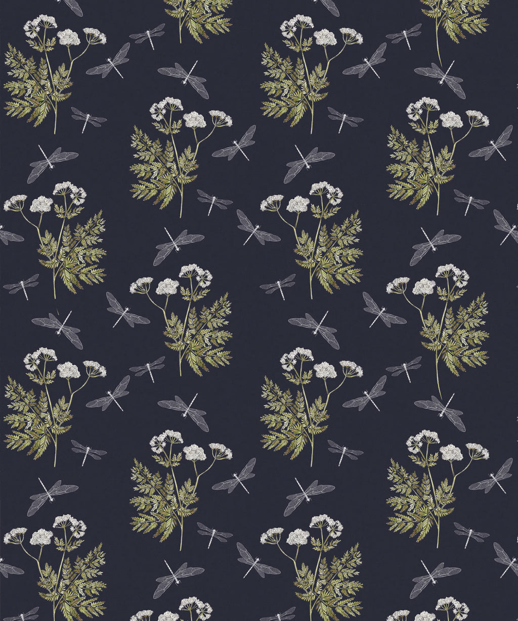 Dancing Mayfly Wallpaper, Navy