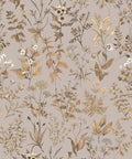 Herbarium Antique Wallpaper, Stone Grey