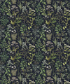 Garden Herbs Wallpaper, Dark Navy