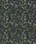 Garden Herbs Wallpaper, Dark Navy