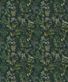 Garden Herbs Wallpaper, Forest Green