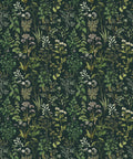 Garden Herbs Wallpaper, Forest Green