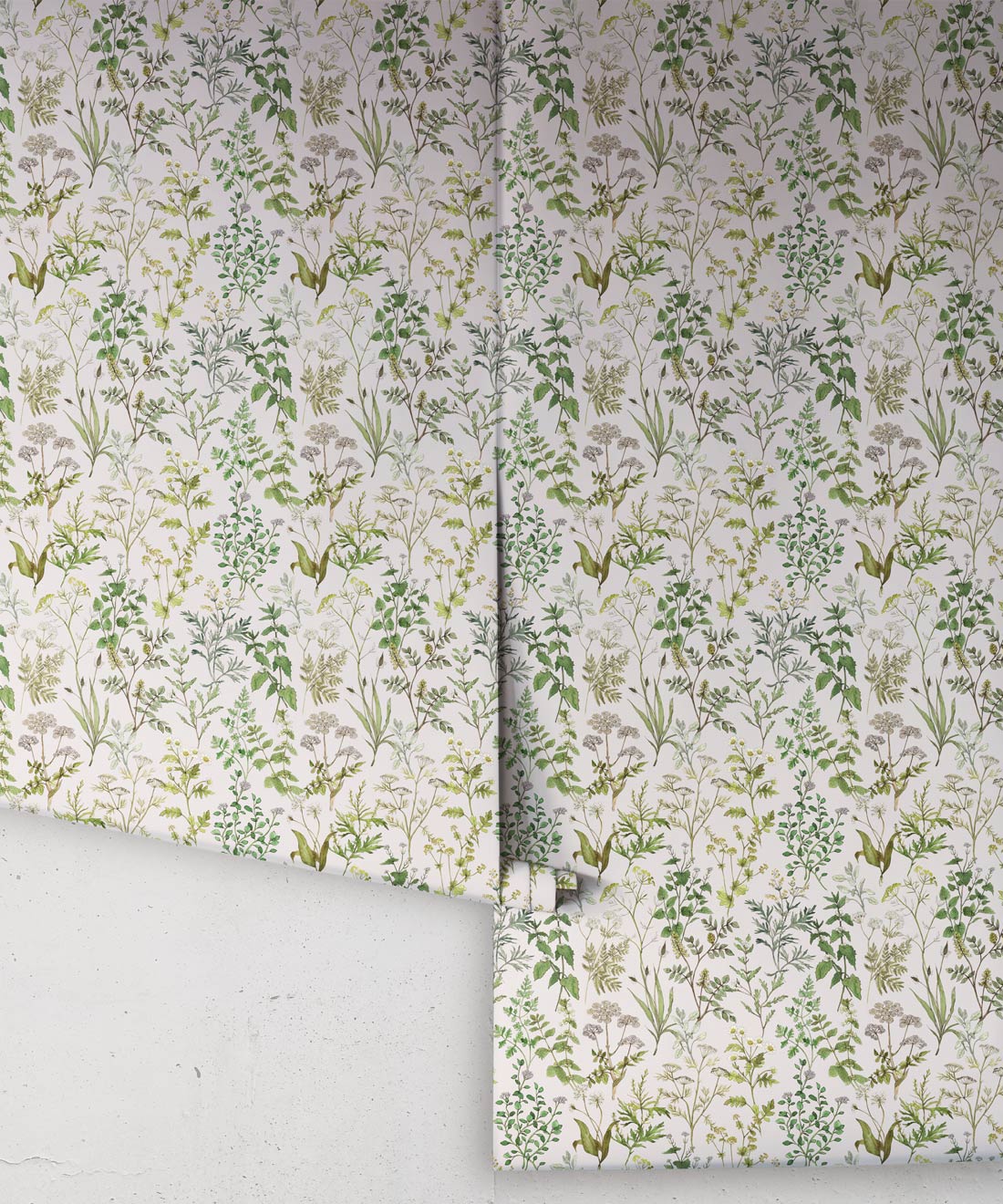 Garden Herbs Wallpaper, Light Stone