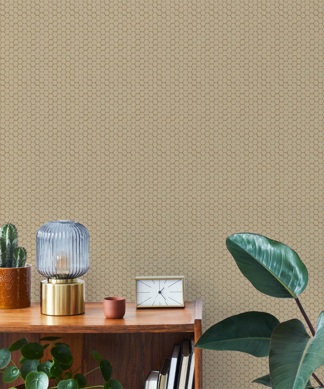 Honeycomb Geo Wallpaper, Honey