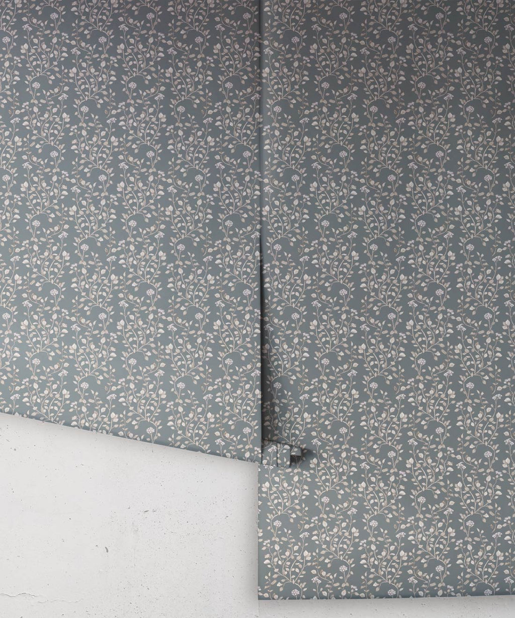Majoram Wallpaper, Chalk Blue
