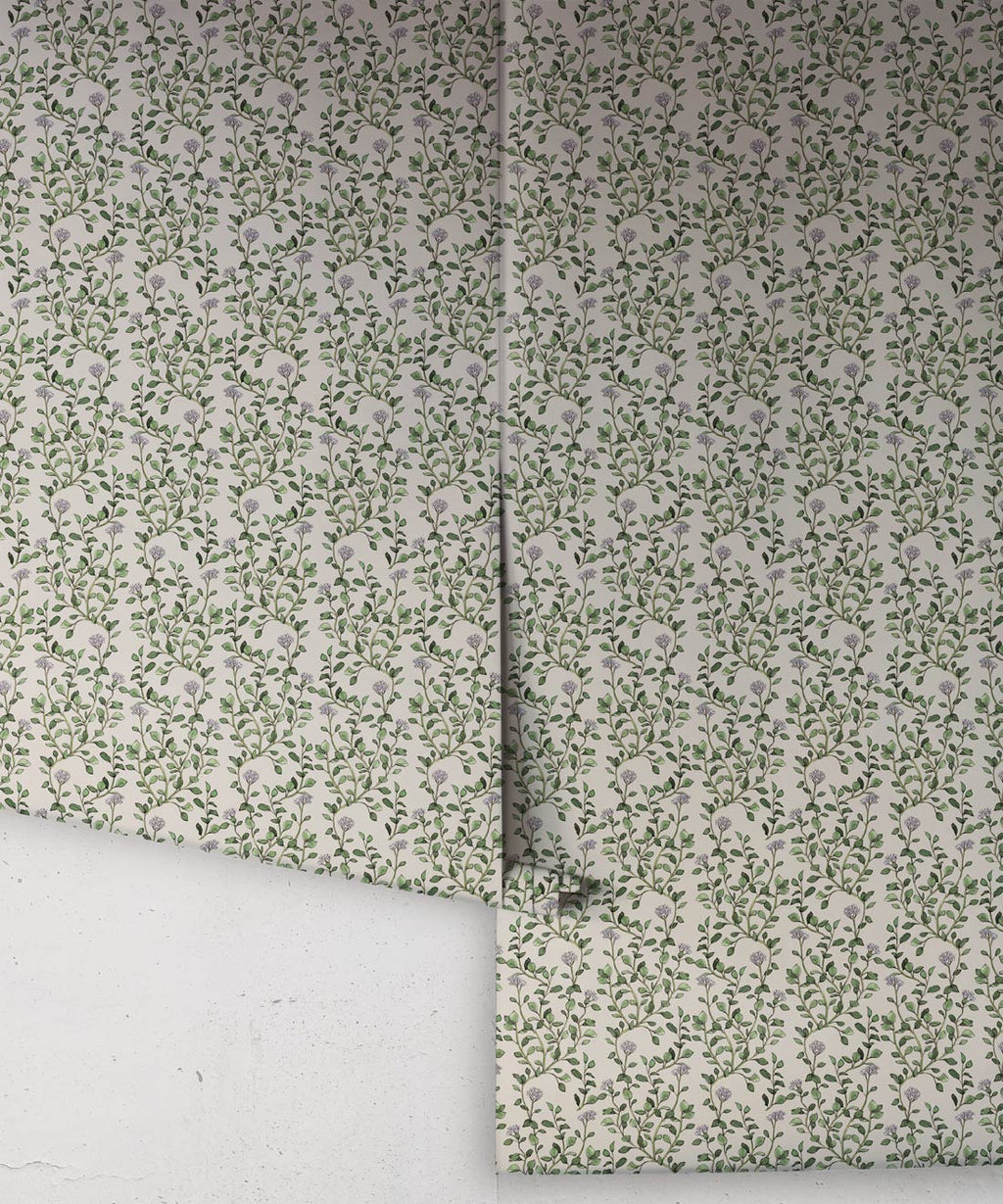 Majoram Wallpaper, French Grey