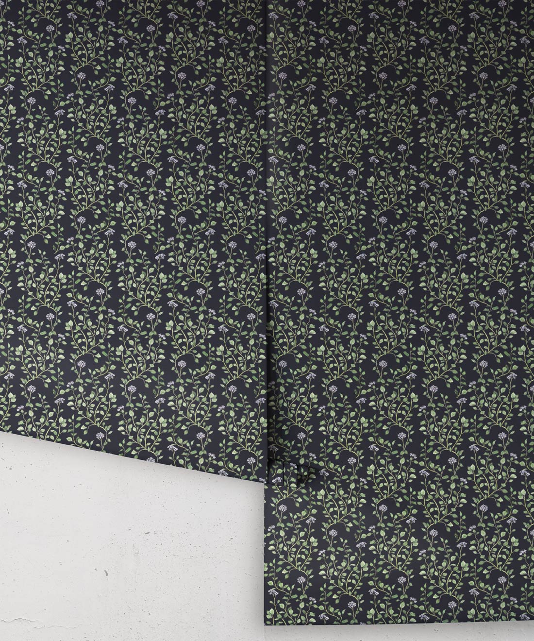 Majoram Wallpaper, Dark Navy