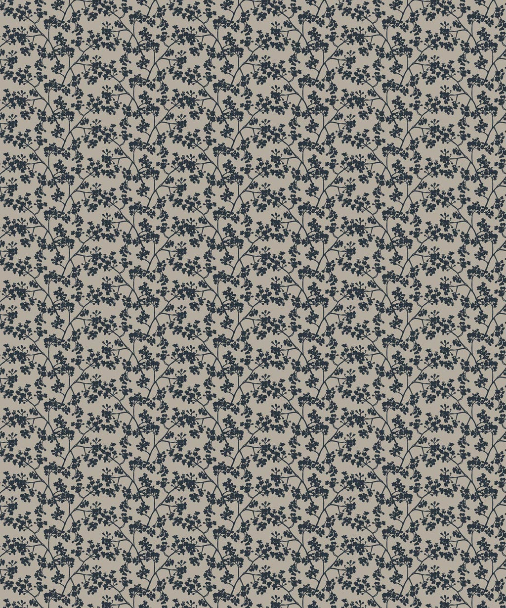 Seed Scattering Wallpaper, Stone & Navy