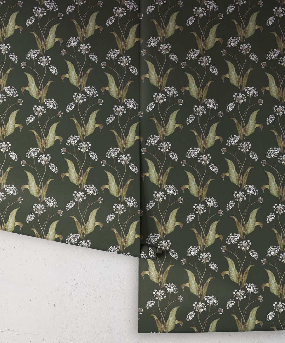 Wild Garlic Wallpaper, Moss Green