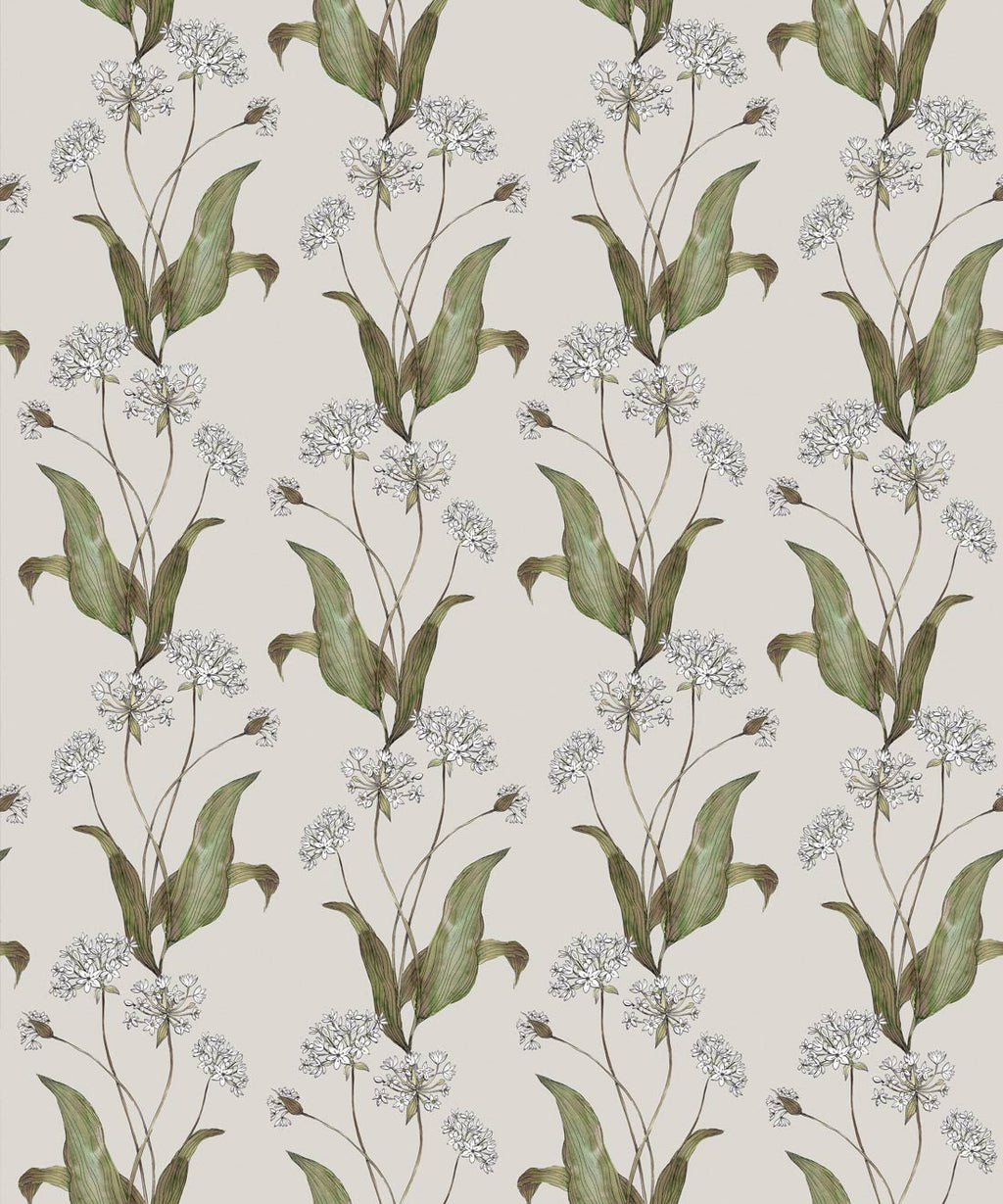 Wild Garlic Wallpaper, Light Stone