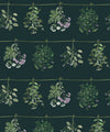 Dried Herbs Wallpaper, Forest Green