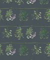 Dried Herbs Wallpaper, Slate Gray