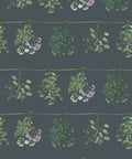 Dried Herbs Wallpaper, Slate Gray