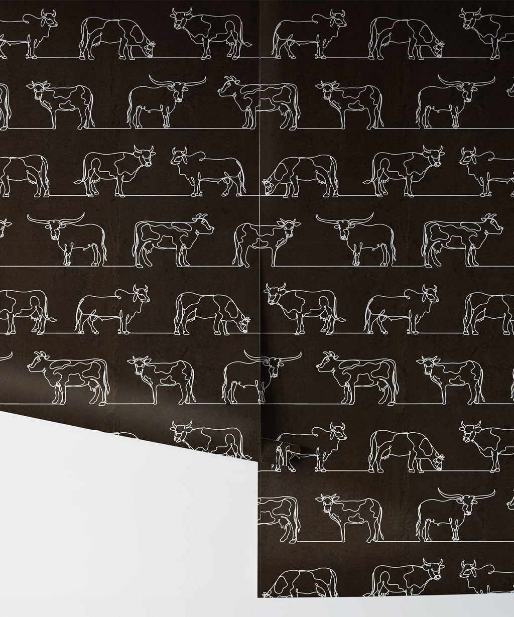 The Herd Wallpaper, Charcoal
