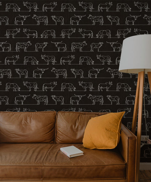 The Herd Wallpaper, Charcoal