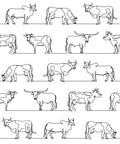 The Herd Wallpaper, White
