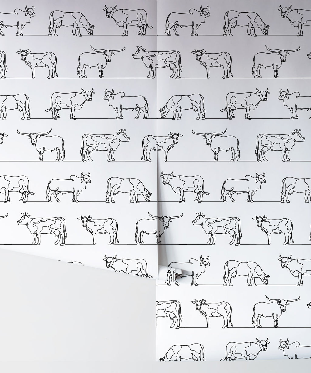 The Herd Wallpaper, White
