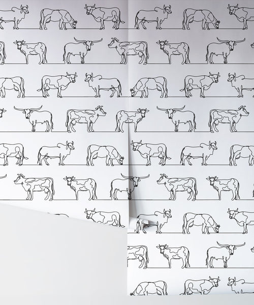 The Herd Wallpaper, White
