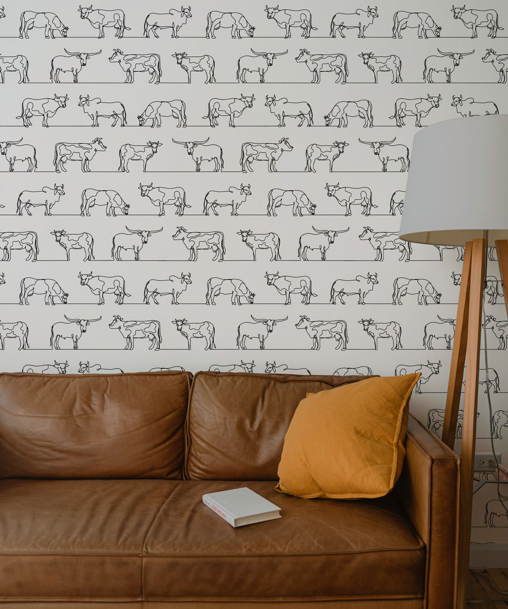 The Herd Wallpaper, White