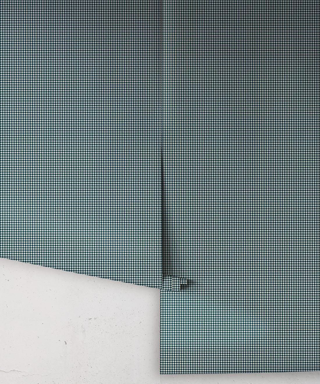 Hounds Tooth Wallpaper, Dark Green