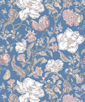 Magnolia Garden Wallpaper, Blue