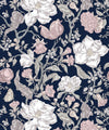 Magnolia Garden Wallpaper, Navy
