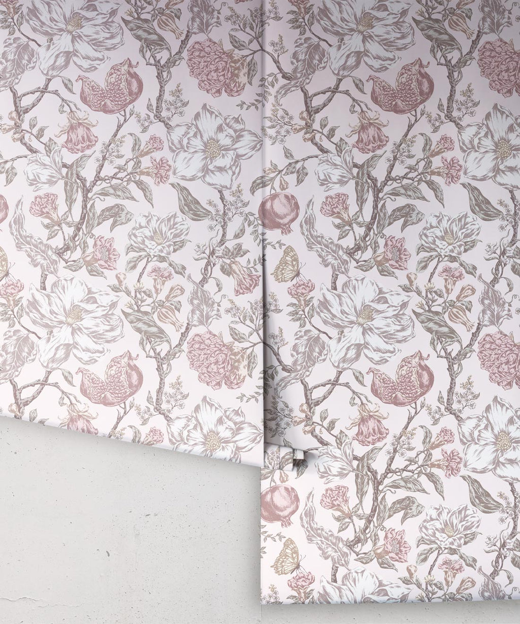 Magnolia Garden Wallpaper, Pink