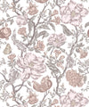 Magnolia Garden Wallpaper, White