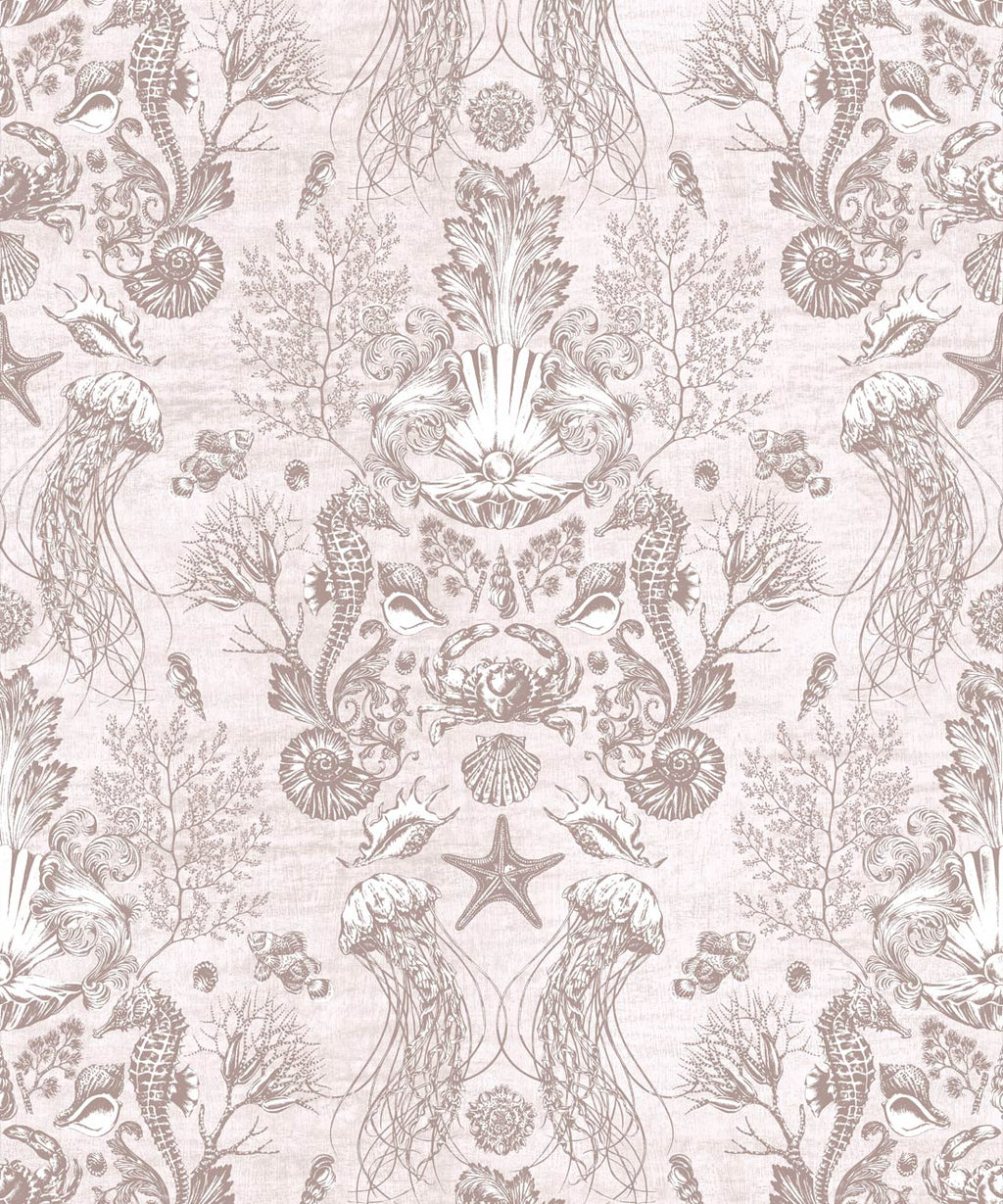 Oceania Damask Wallpaper, Sand