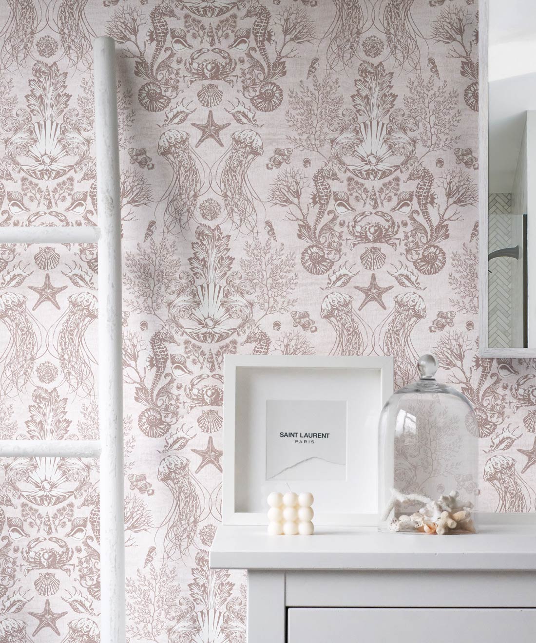 Oceania Damask Wallpaper, Sand