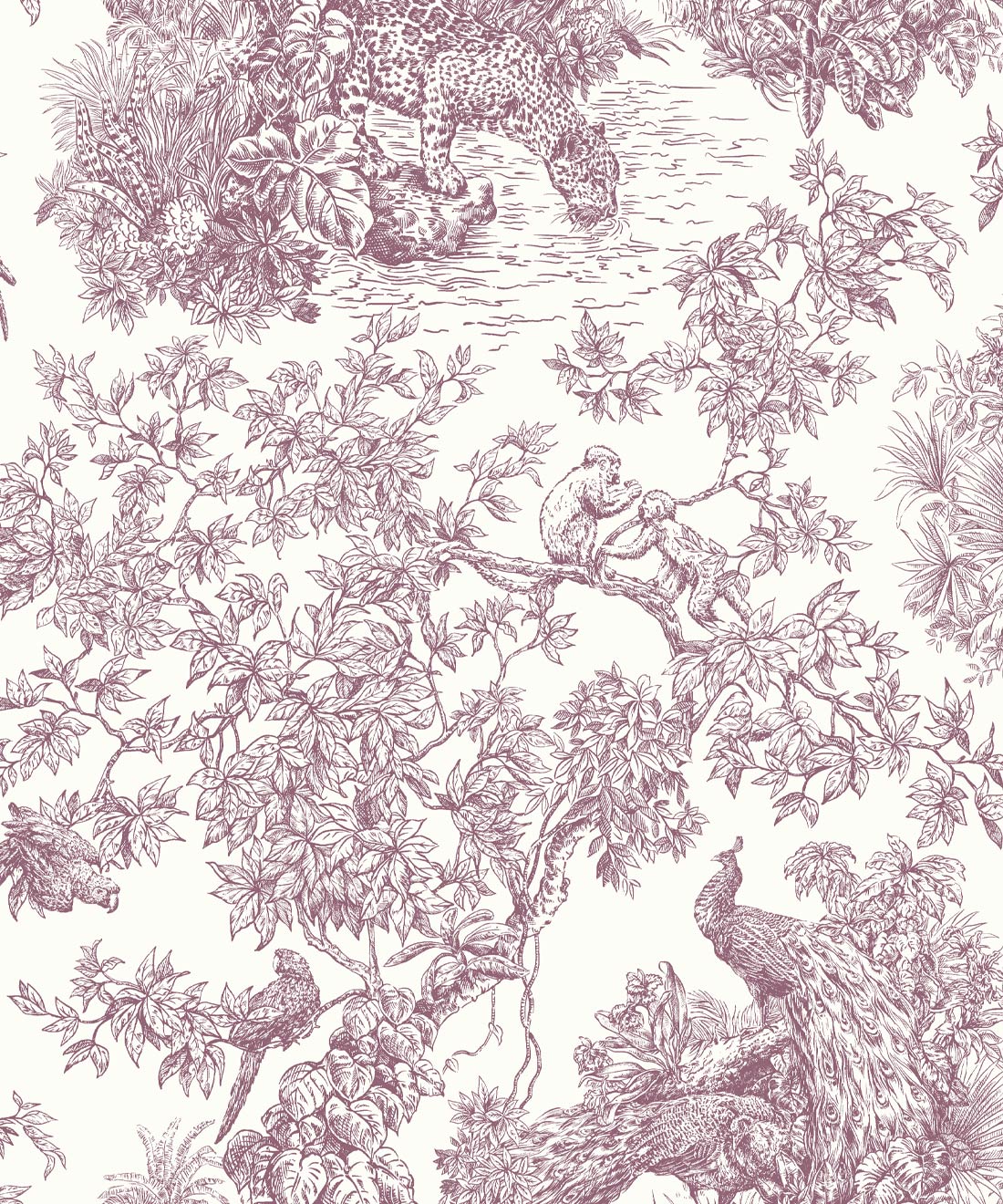 Sinharaja Wallpaper, Pale Rose