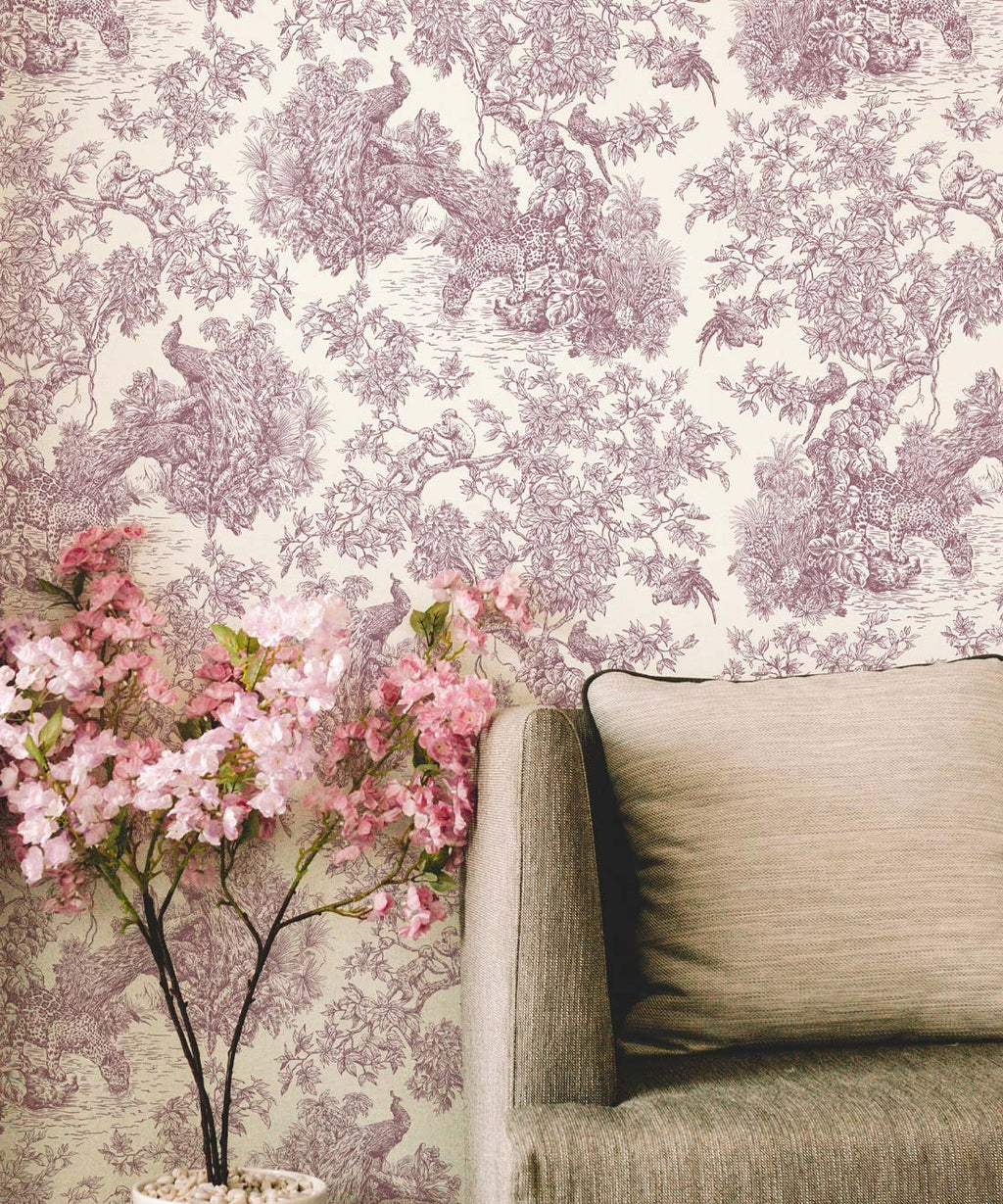 Sinharaja Wallpaper, Pale Rose