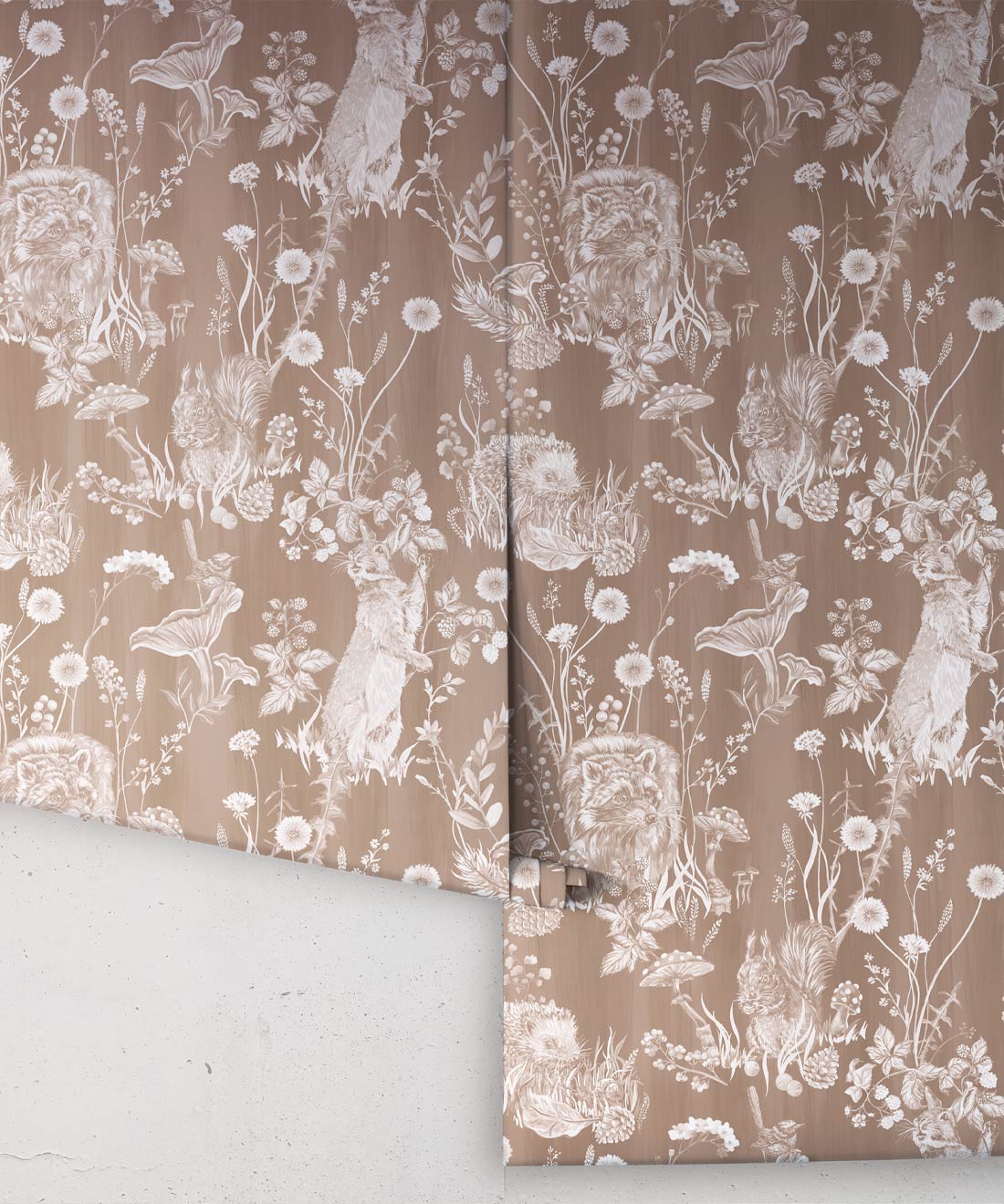 Woodland Friends Wallpaper, Ecru